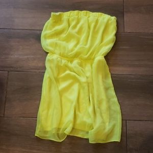 Neon yellow Express dress
